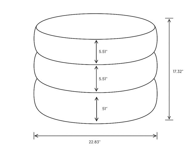 Fiel Ottoman - Velvet Ecru