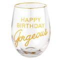 Happy Birthday Gorgeous Wine Glass 17oz.