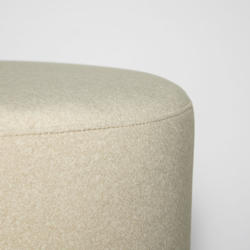 Ginger Ottoman - Velvet Natural