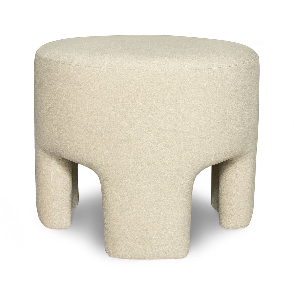 Ginger Ottoman - Velvet Natural