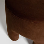Ginger Ottoman - Velvet Chestnut