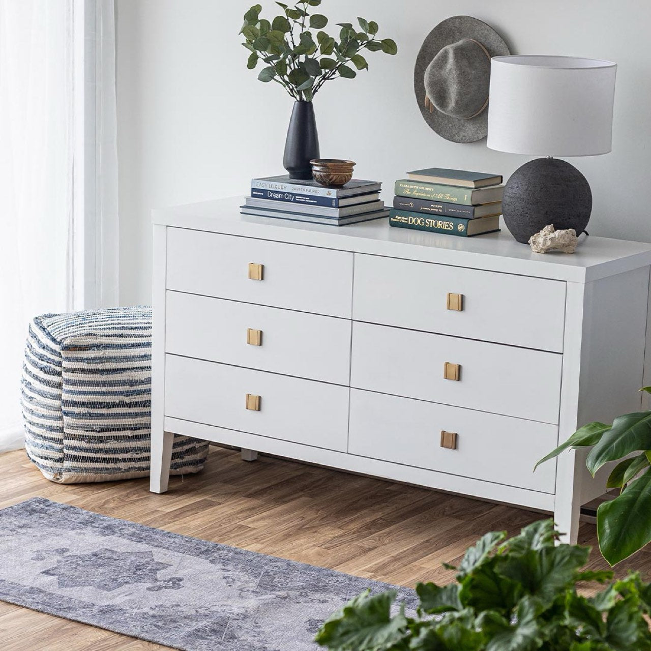 Hara 6 Drawer Dresser - White