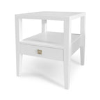 Hara 1 Drawer Accent Table - White