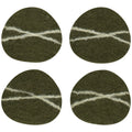 Olive Felted Wool Coasters