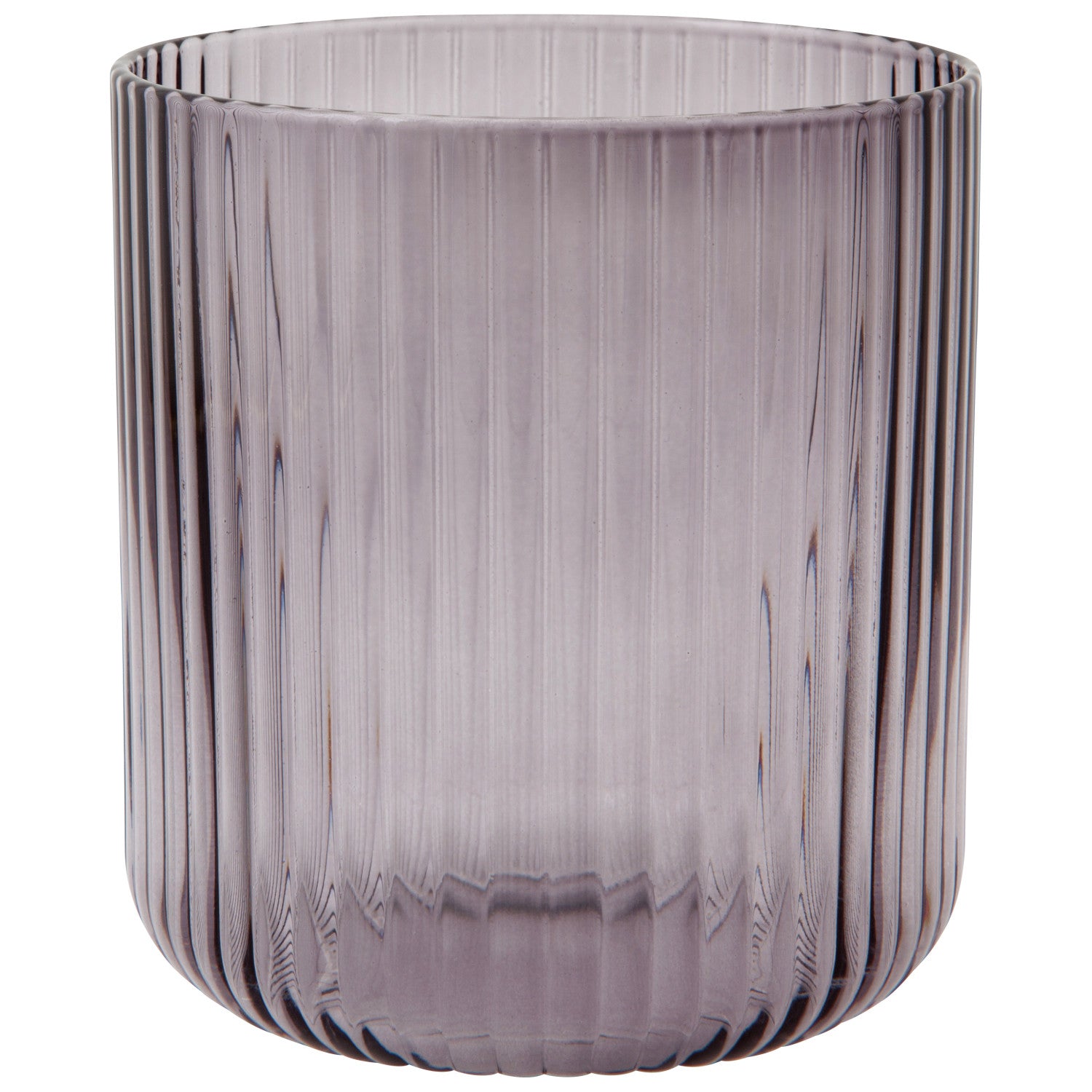 Fluted Glass 12 oz - Smoke