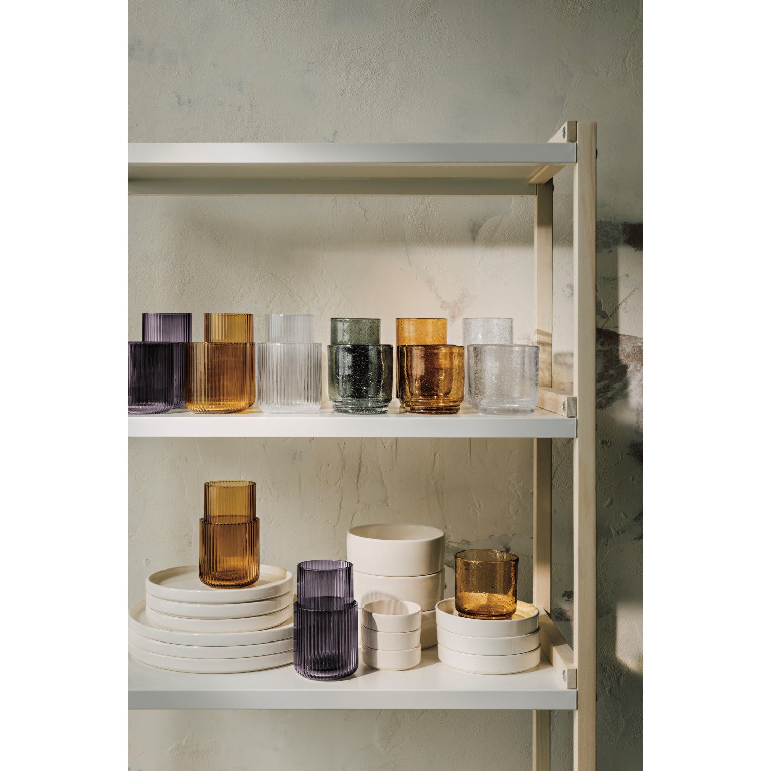 Bubbled Glass 12 oz - Clear Set of 4