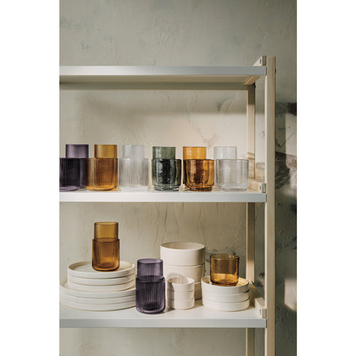 Bubbled Glass 12 oz - Clear Set of 4