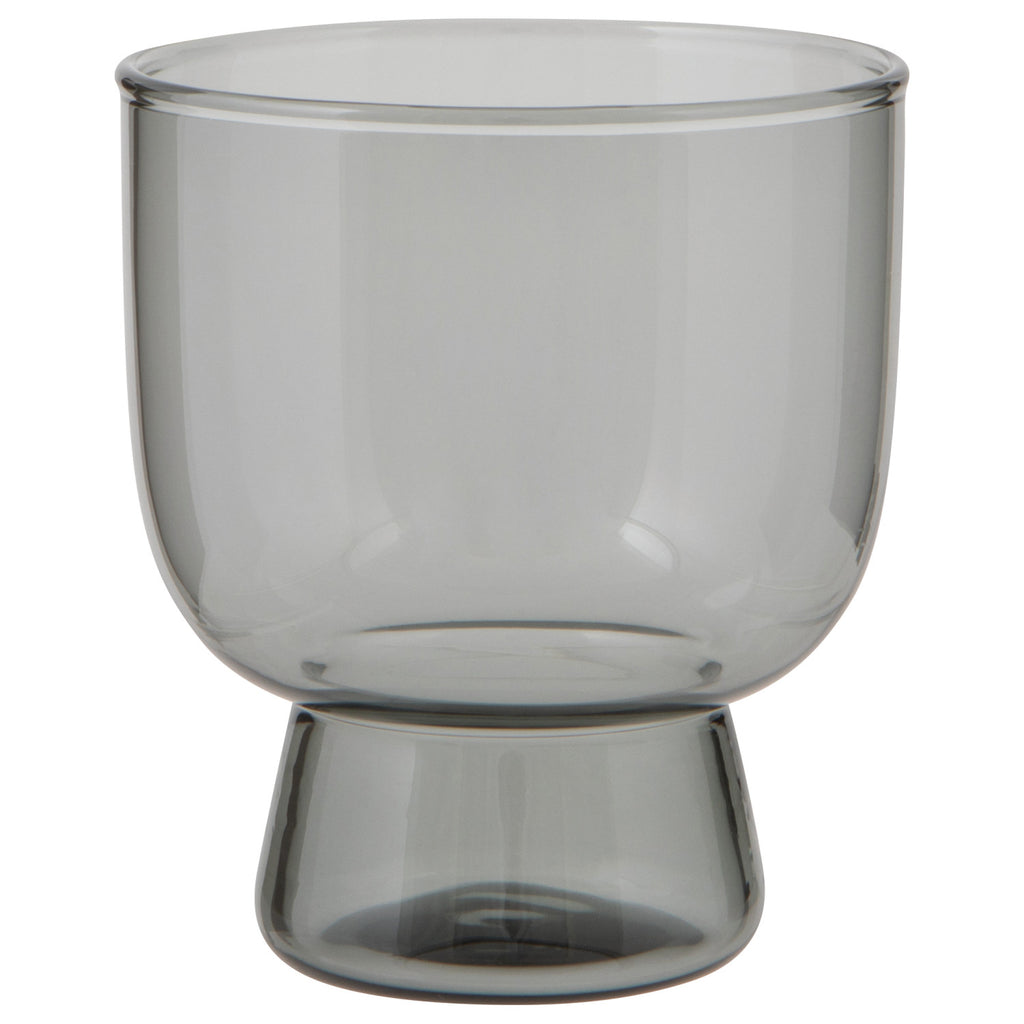 Pedestal Glass 7 oz - Smoke Set of 4