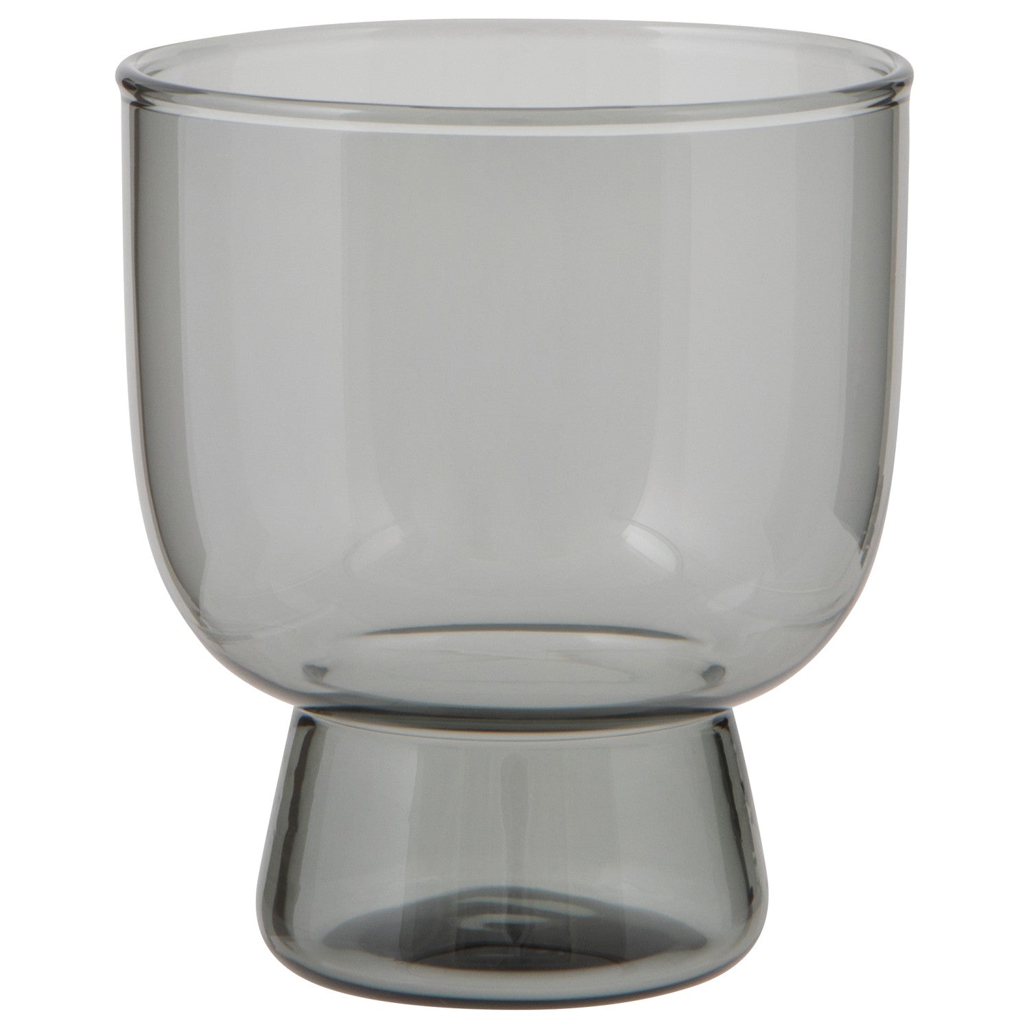 Pedestal Glass 7 oz - Smoke Set of 4
