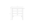 Hara 3 Drawer Dresser - Frozen Walnut