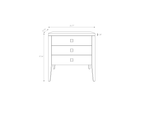 Hara 3 Drawer Dresser - White