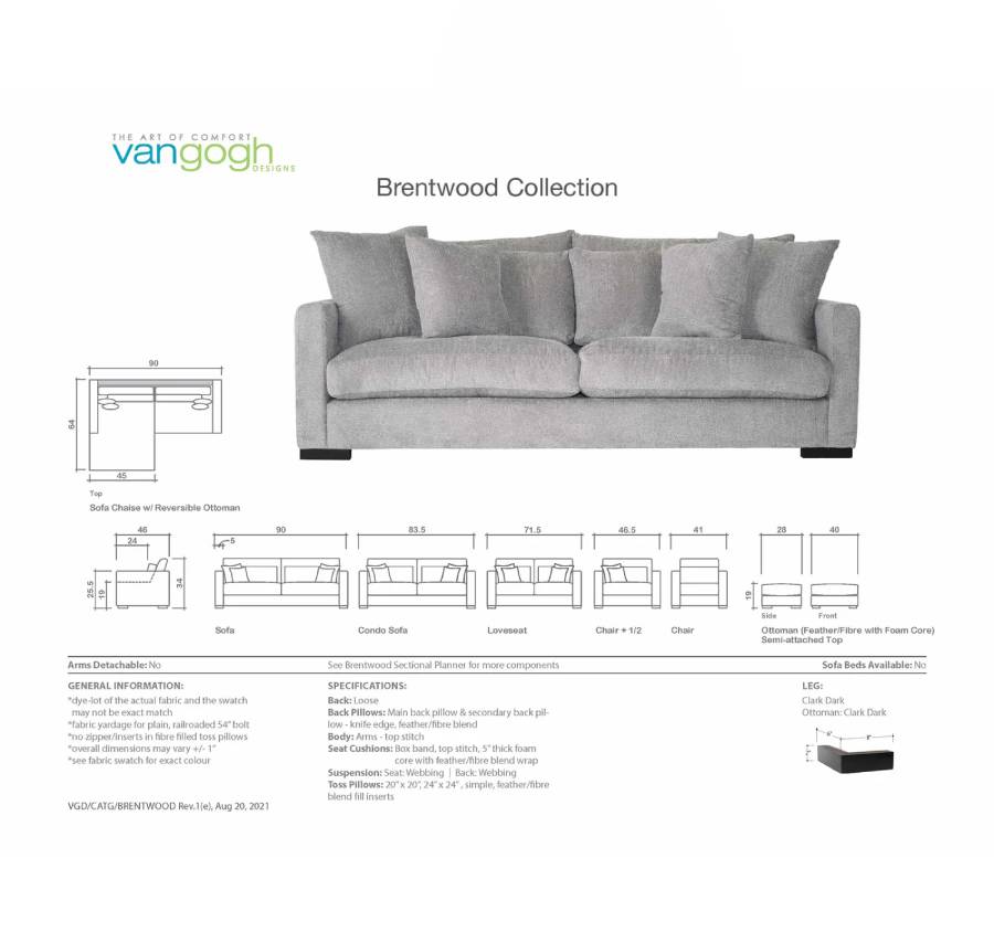 Brentwood Sofa/ Sectional