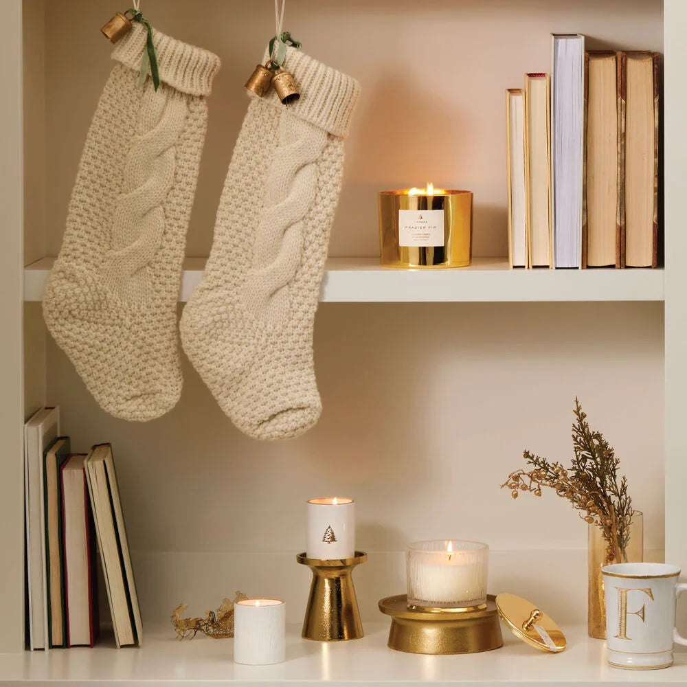 Frasier Fir Gilded Frosted Wood Grain Candle 9oz.