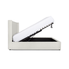 Josie King Storage Bed - Cream