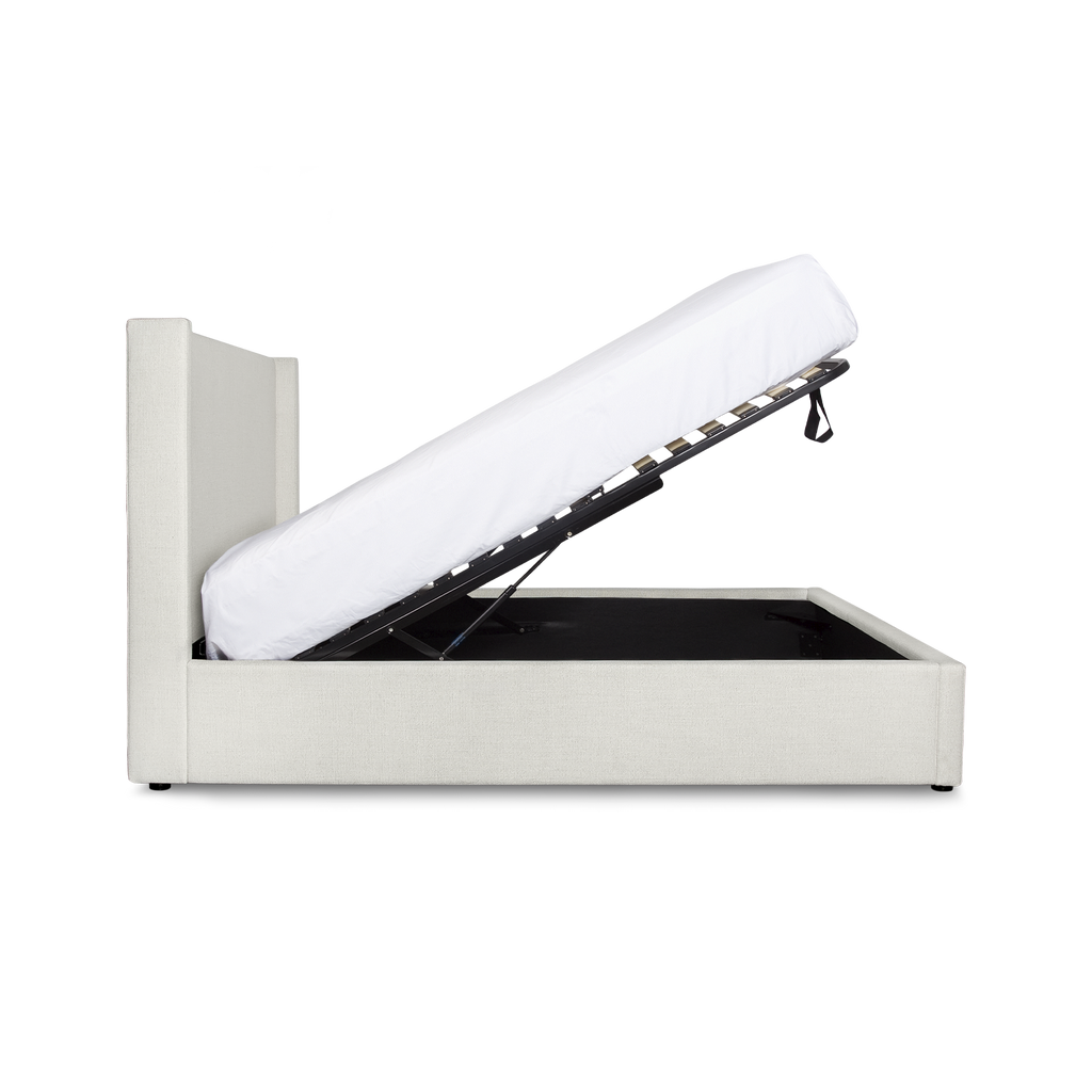 Josie Queen Storage Bed - Cream