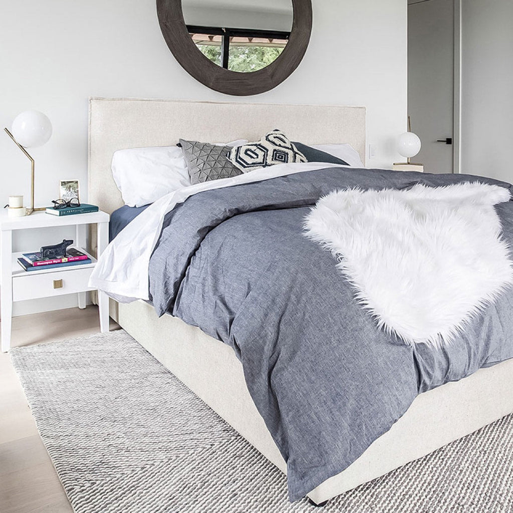 Julia King Bed - Cream