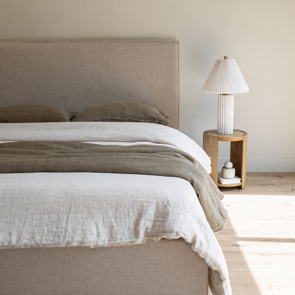 Julia Queen Bed - Light Fawn