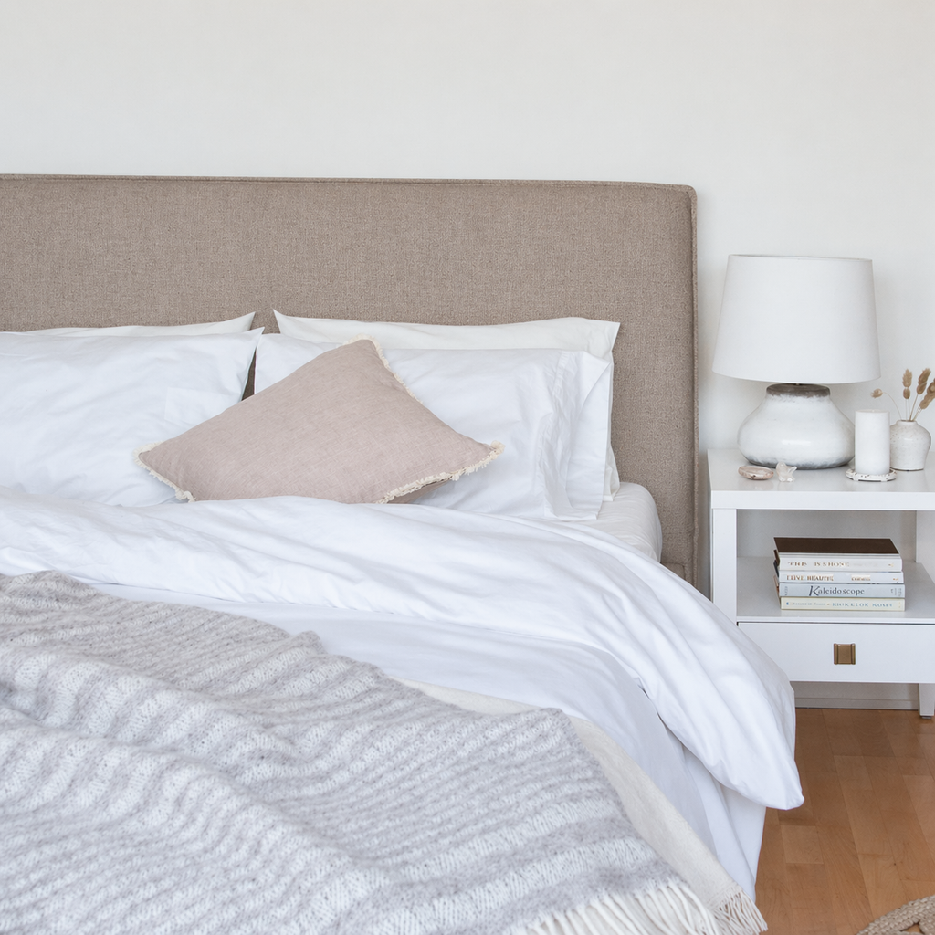 Julia Queen Bed - Light Fawn
