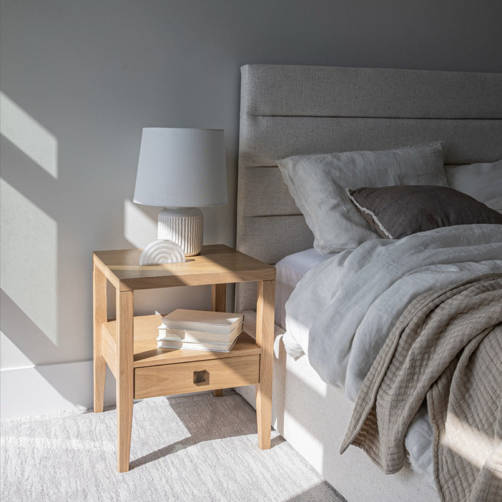 Justin Double Storage Bed Tall - Cream