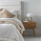 Justin King Bed Tall - Cream