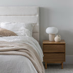 Justin King Bed Tall - Cream
