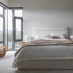 Justin Double Bed Tall - Cream