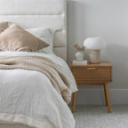 Justin Double Bed Tall - Cream