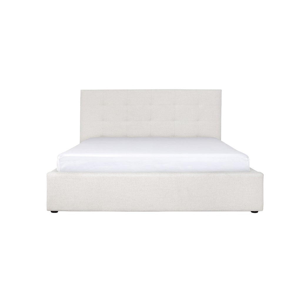 June King Storage Bed - Cream