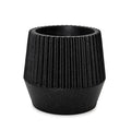 Rib 18" Granite Black Indoor Planter