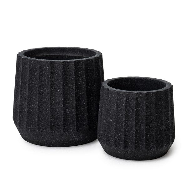 Cupcake Specked Black 19" Indoor Planter