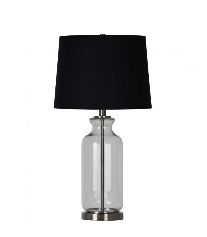 Solay Lamp Clear Glass w/ Black Shade