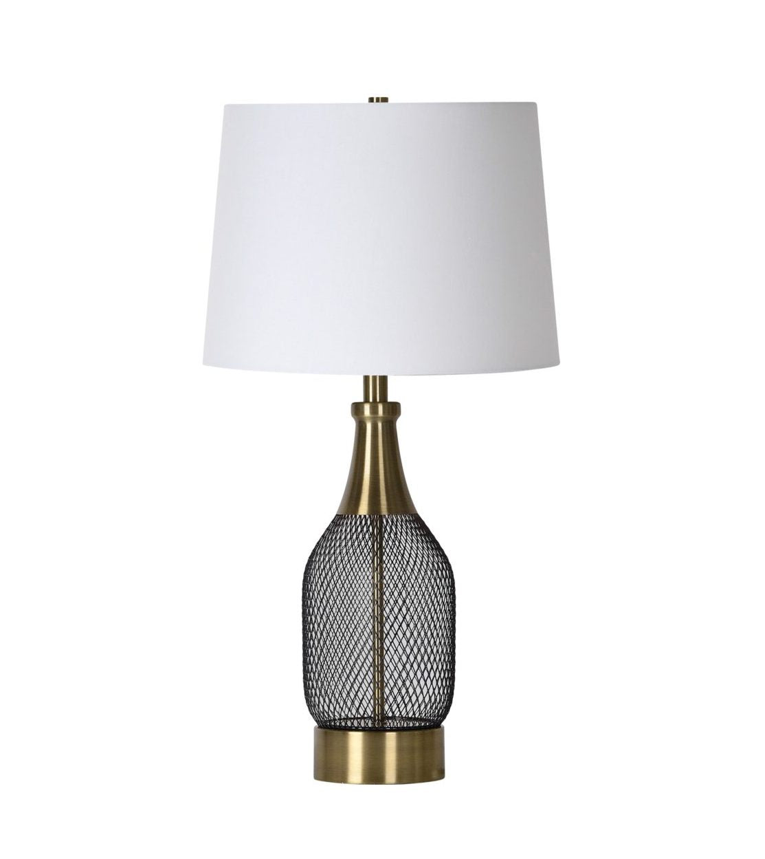 Fantina Gold and Black Mesh Lamp 26.5"