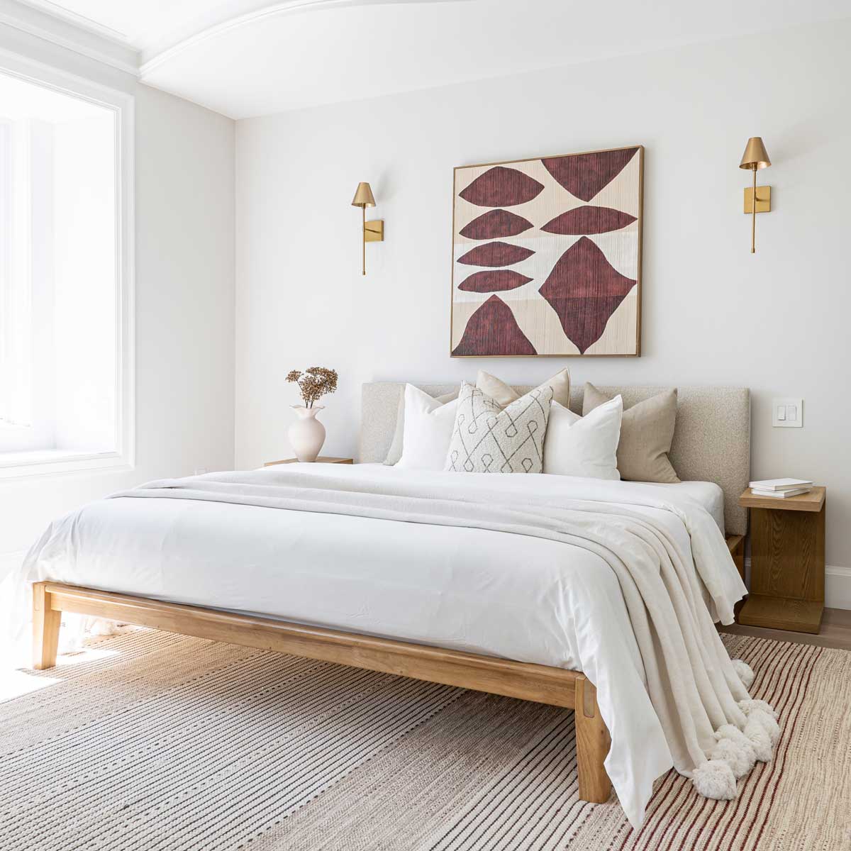 Luna Tool-free Queen Bed - Buff