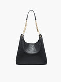 Birch Gloss Shoulder Bag in Black by Jen & Co.
