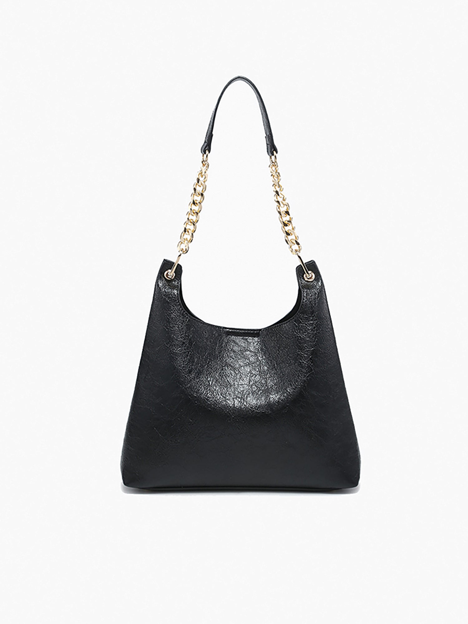Birch Gloss Shoulder Bag in Black by Jen & Co.