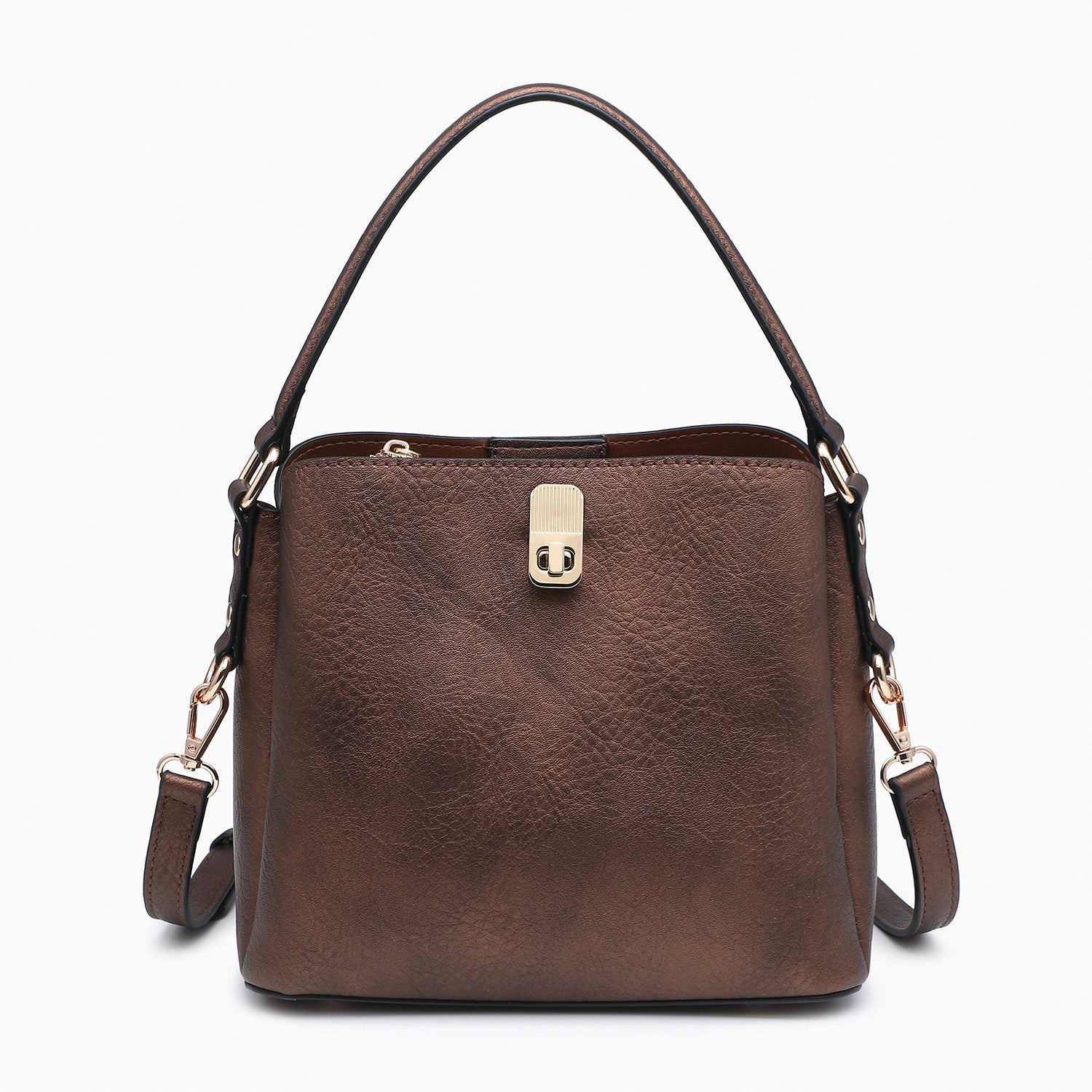 Allison Faux Leather Multi-Compartment in Cocoa Pearl