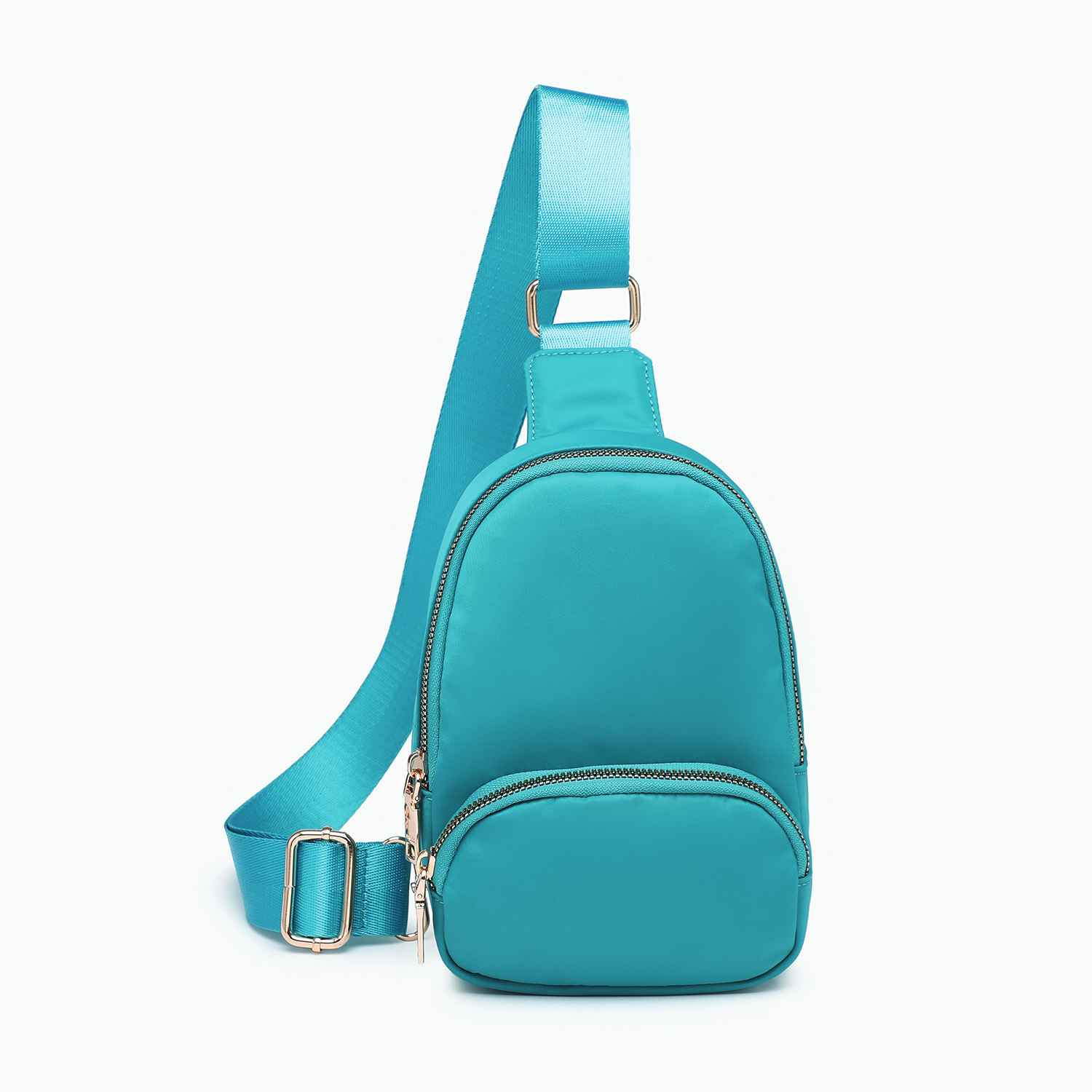 Michelle Nylon Sling Bag w/ Guitar Strap in Teal