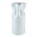White Cinched Ceramic Vase
