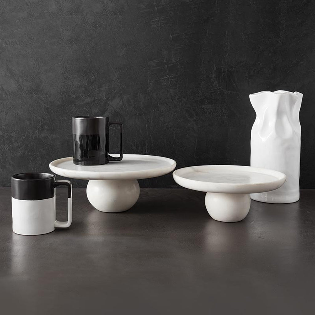 Marble Cake Stand on Round Pedestal