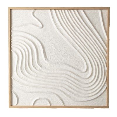 Textural Wave Frame Wall Decor