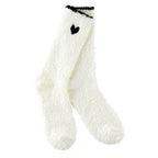 Cozy Socks - Black Trim/Black Heart