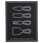 Matte Black Cheese Knives Book Box
