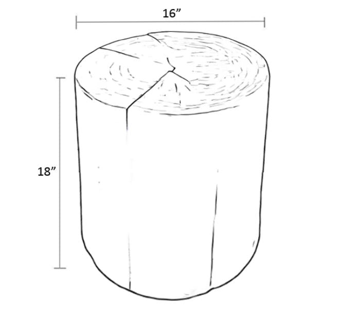 Nova Wide 18" Stump - Round - Black