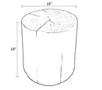 Nova Wide 18" Stump - Round - White