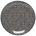 White Geo Stamped Appetizer Plate 6 inch