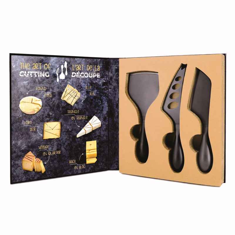 Natural Living 3 Piece Cheese Knife Boxed Set