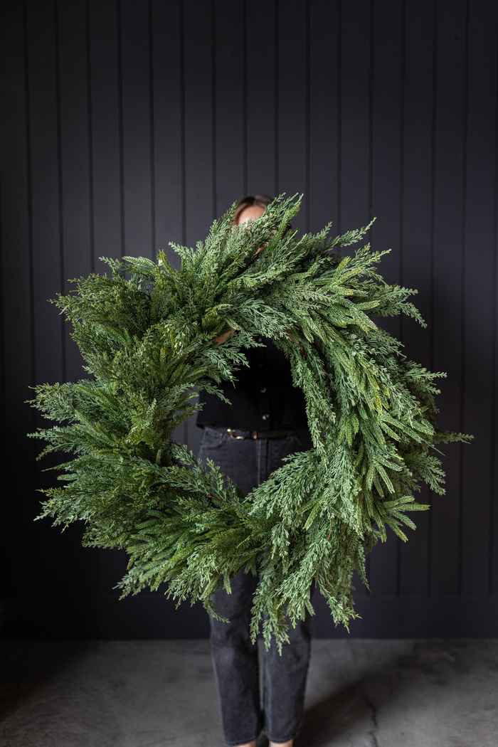 Norfolk & Cypress Mixed Real Touch Wreath - 34"