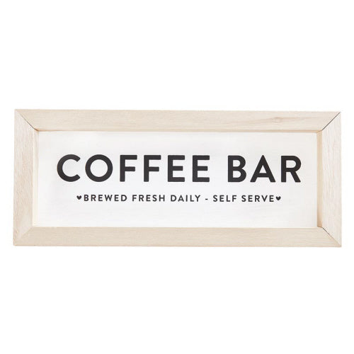 Coffee Bar Wooden Sign 12X5