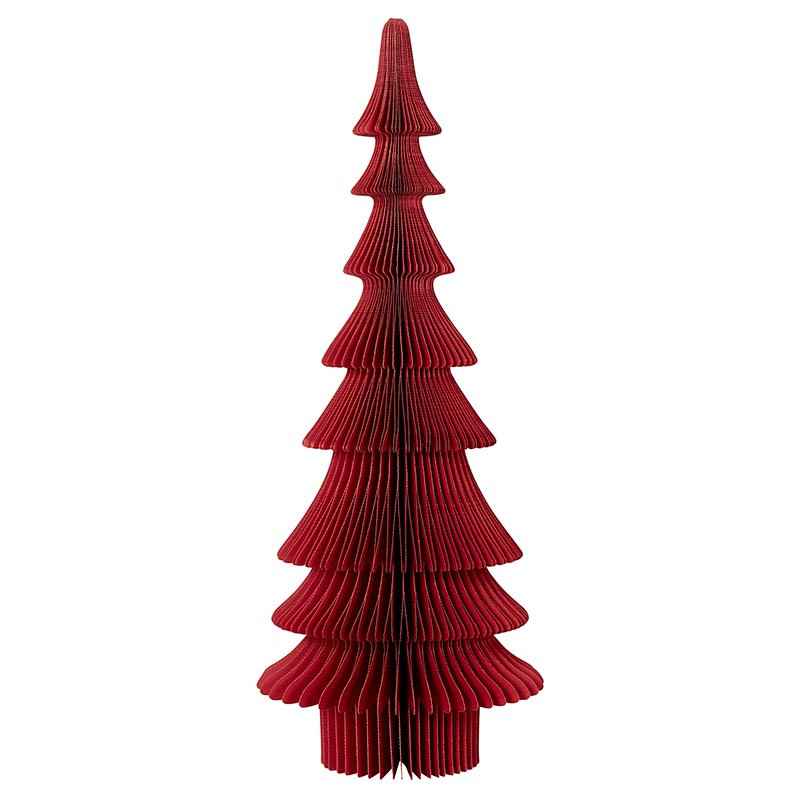 Handmade Paper Tree- Siberian Fir-Deep Red-14 inch