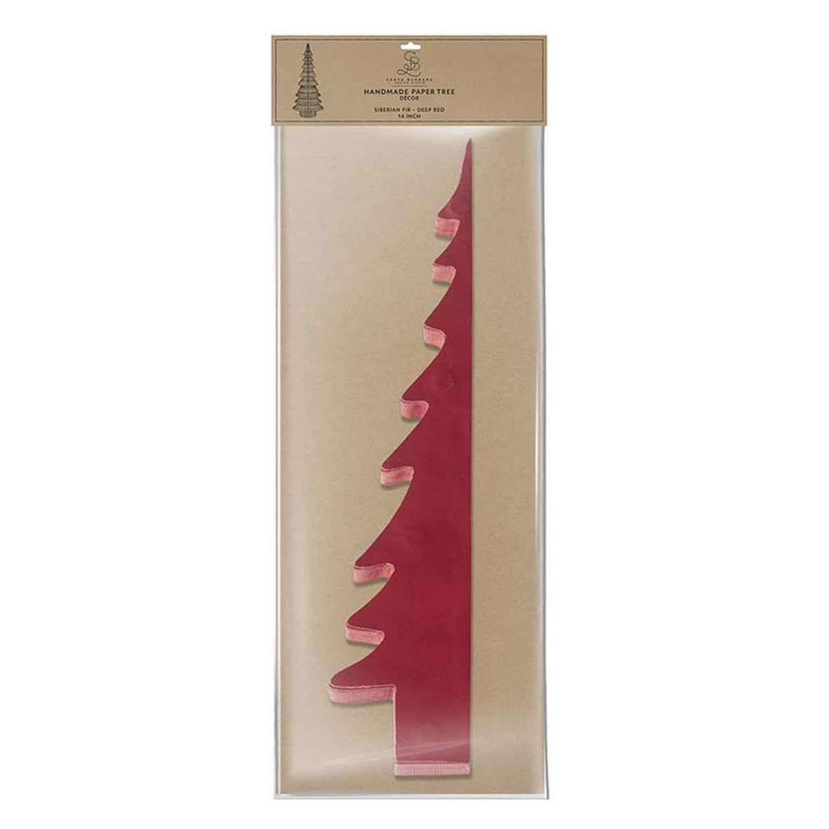 Handmade Paper Tree- Siberian Fir-Deep Red-14 inch